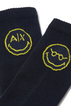 High Logo Smiley Socks